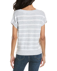 Forte Forte Stripe Cap Sleeve V-Neck Sweater