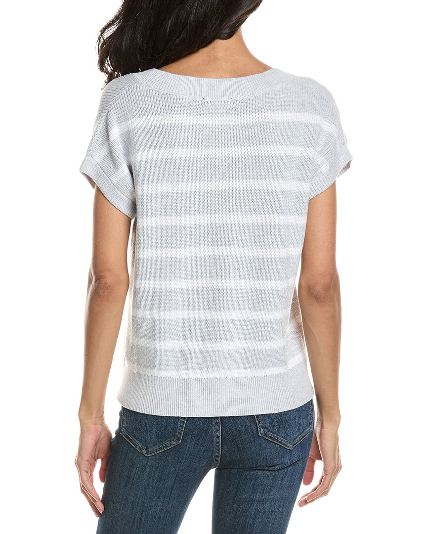 Forte Forte Stripe Cap Sleeve V-Neck Sweater