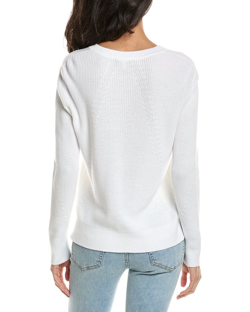 Forte Lace-Up Rib Crewneck Sweater