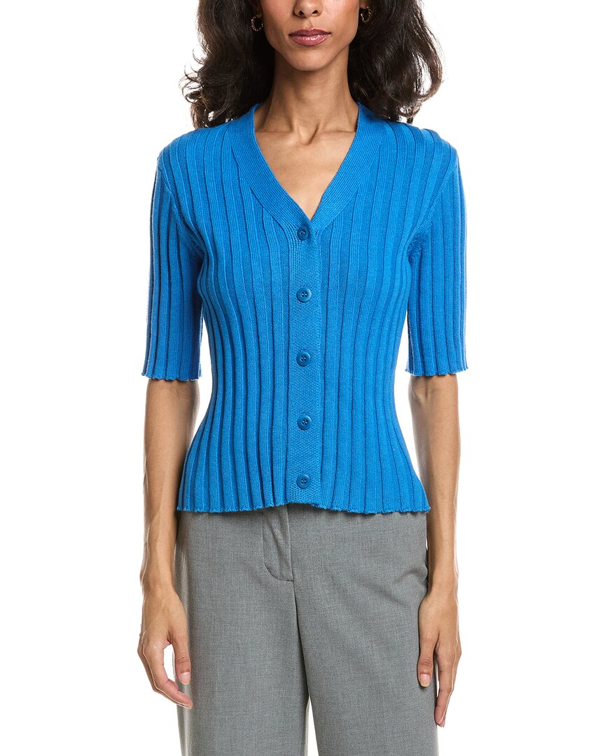 Forte Elbow Sleeve Rib Cardigan