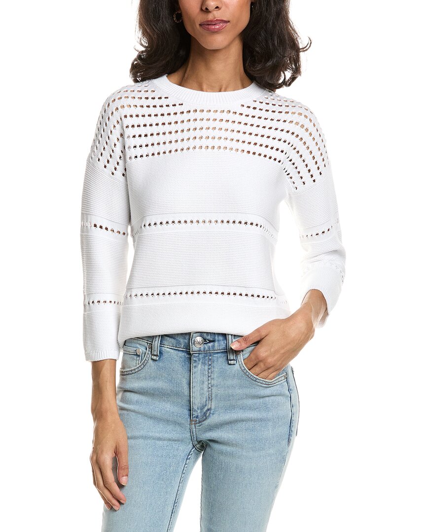 Forte Textured Wide Stripe Pullover
