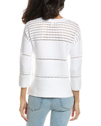 Forte Textured Wide Stripe Pullover