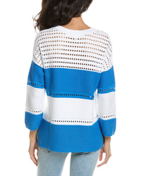 Forte Textured Wide Stripe Pullover