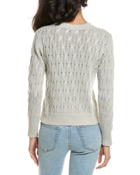 Forte Forte Stonewash Cable V-Neck Sweater