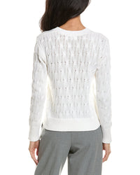 Forte Forte Stonewash Cable V-Neck Sweater
