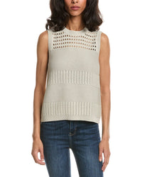 Forte Stonewash Textured Tank Sweater