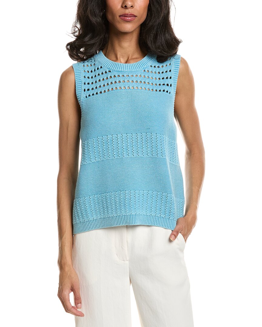 Forte Stonewash Textured Tank Sweater