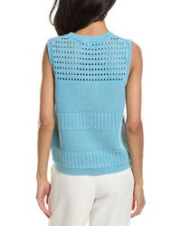 Forte Stonewash Textured Tank Sweater