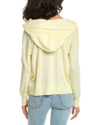 Forte Crop Crossover Cashmere-Blend Hoodie