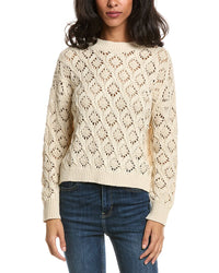 Forte Openwork Crewneck Sweater