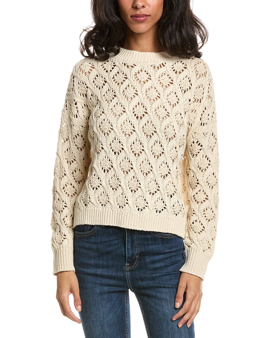 Forte Openwork Crewneck Sweater