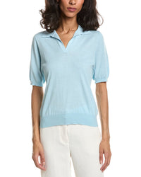 Forte Forte Summer Polo Silk & Cashmere-Blend Sweater