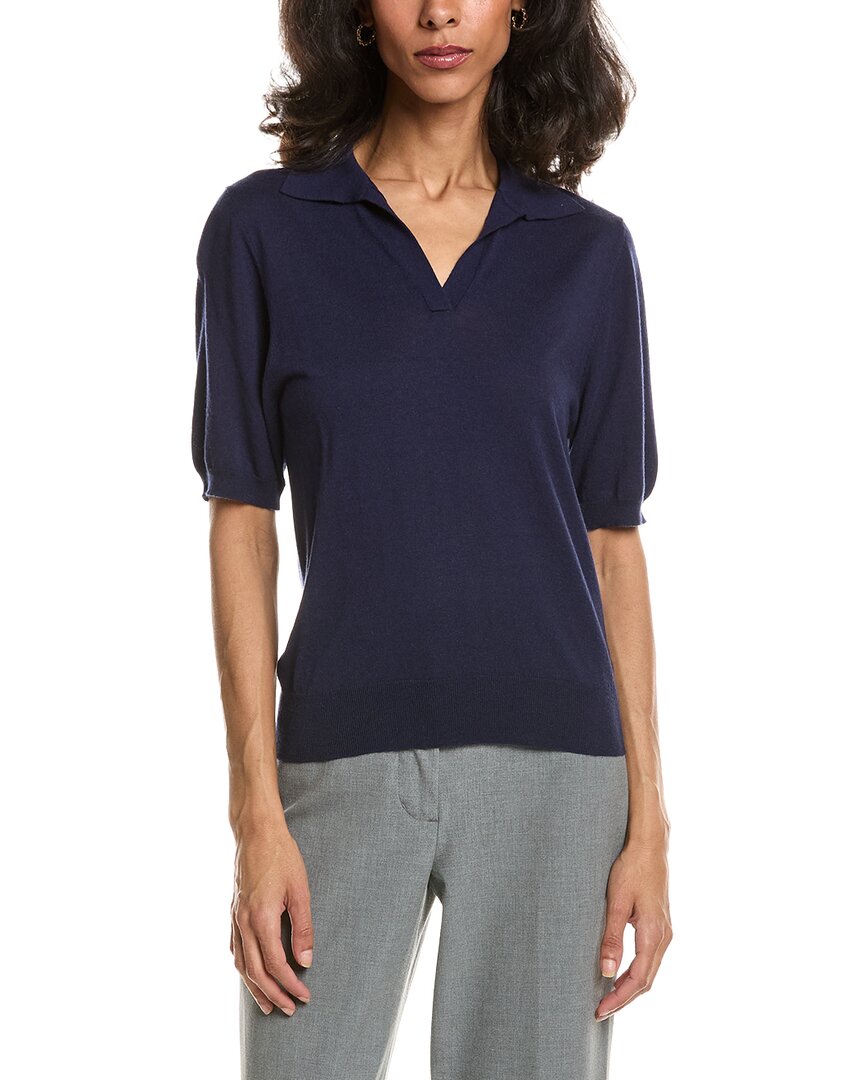 Forte Summer Polo Silk & Cashmere-Blend Sweater