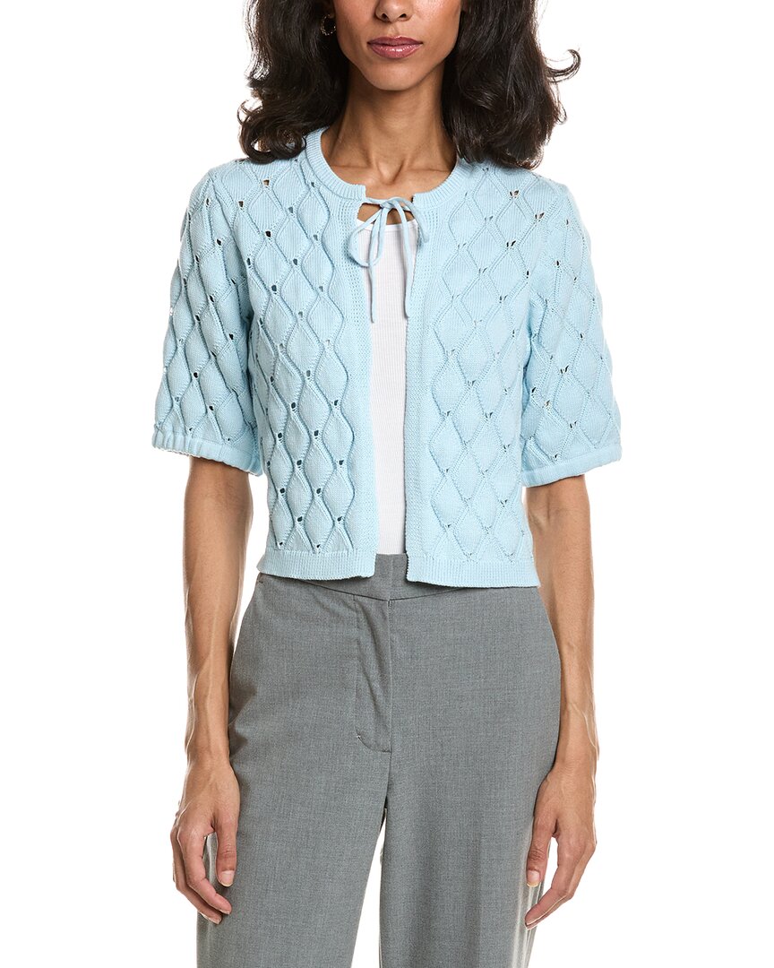 Forte Forte Openwork Gathered Sleeve Cardigan