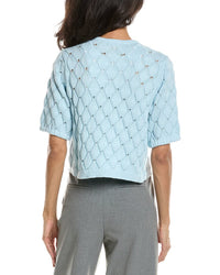 Forte Forte Openwork Gathered Sleeve Cardigan