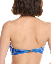 Milly Striped Knot Bandeau Bikini Top