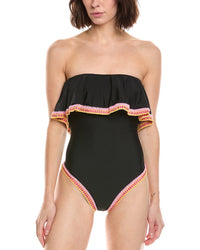 Milly Strapless Crochet Ruffle One-Piece