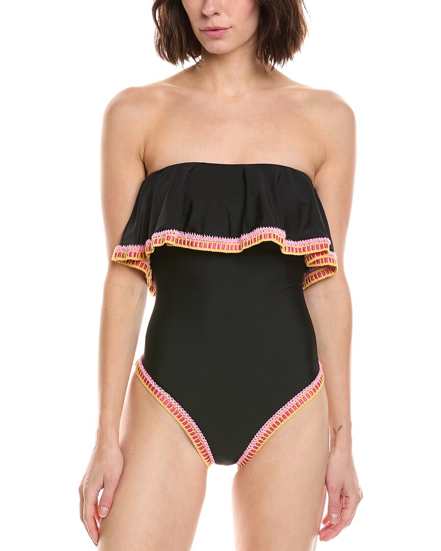 Milly Strapless Crochet Ruffle One-Piece