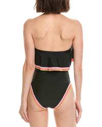 Milly Strapless Crochet Ruffle One-Piece
