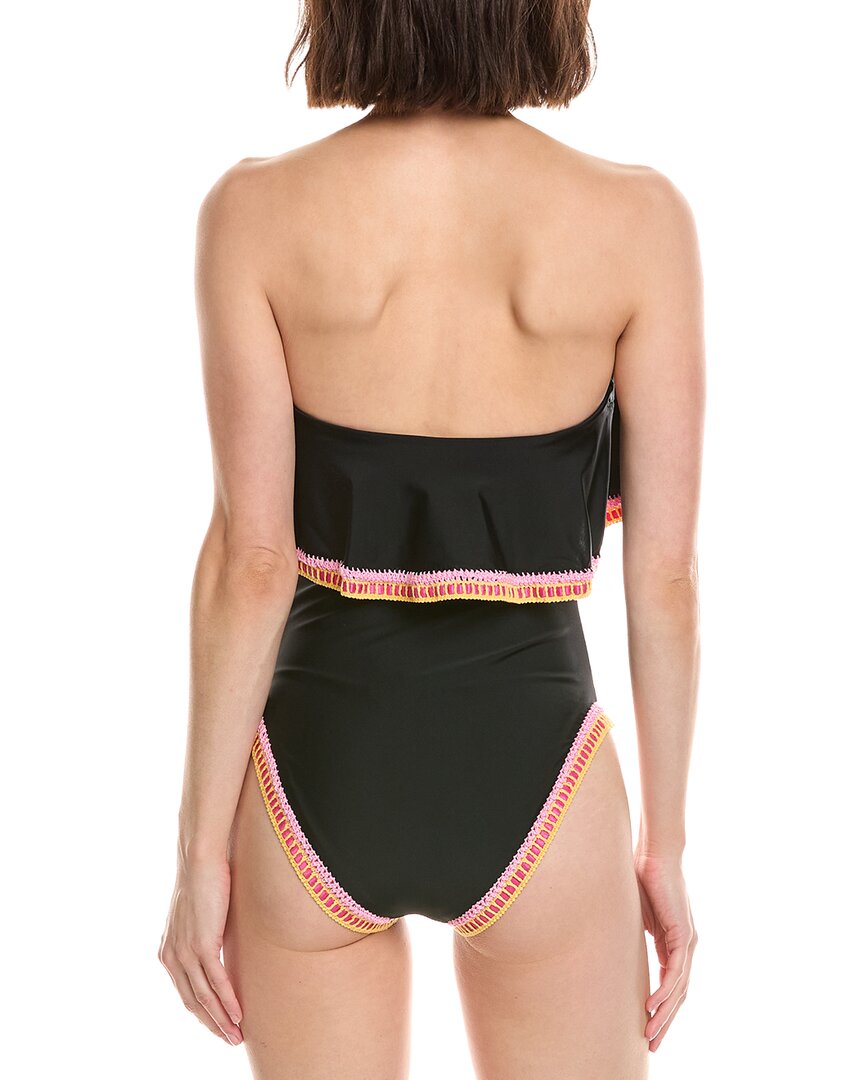 Milly Strapless Crochet Ruffle One-Piece