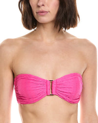 Milly Margot Textured Chevron Bandeau Top