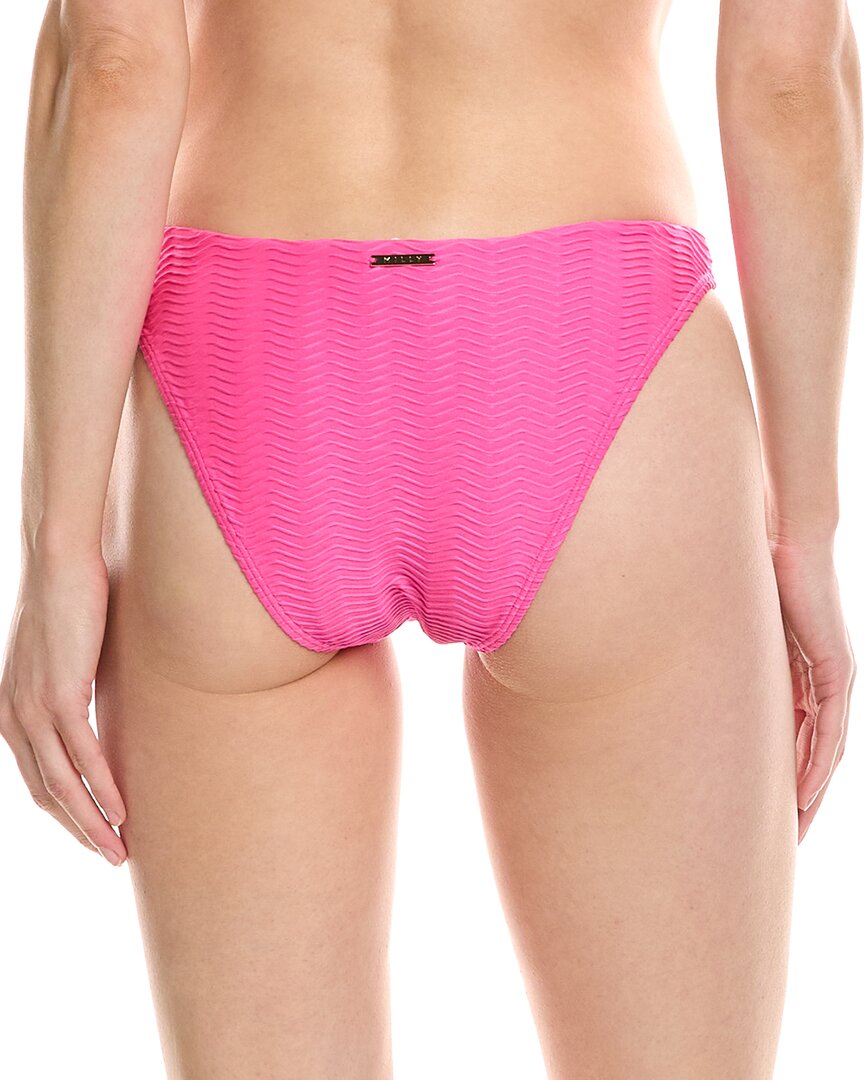 Milly Margot Textured Chevron Bikini Bottom