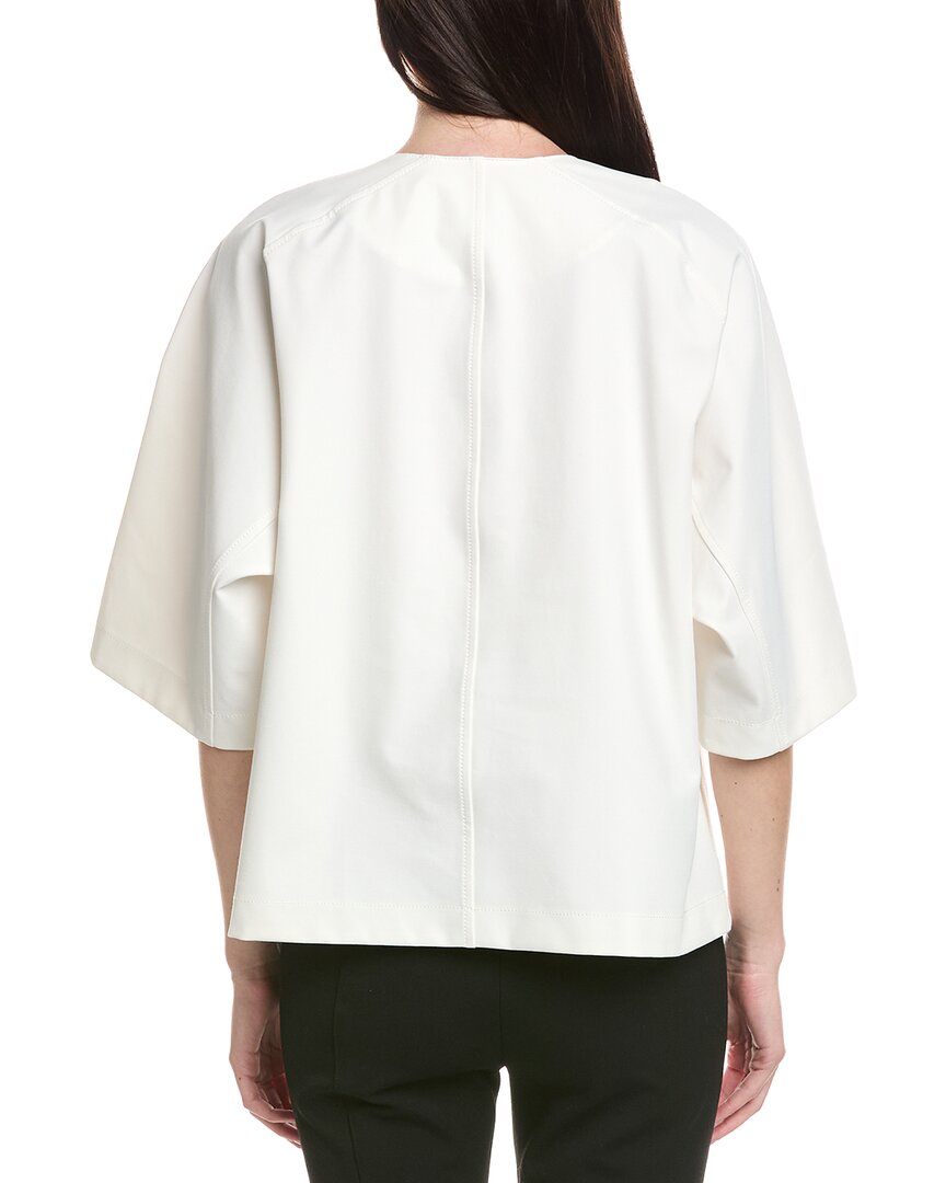 Lafayette 148 New York Three-Quarter Sleeve Collar Shirt