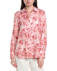 Lafayette 148 New York Scottie Silk Blouse