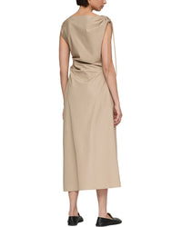 Lafayette 148 New York Gathered Tie Cap Sleeve Dress