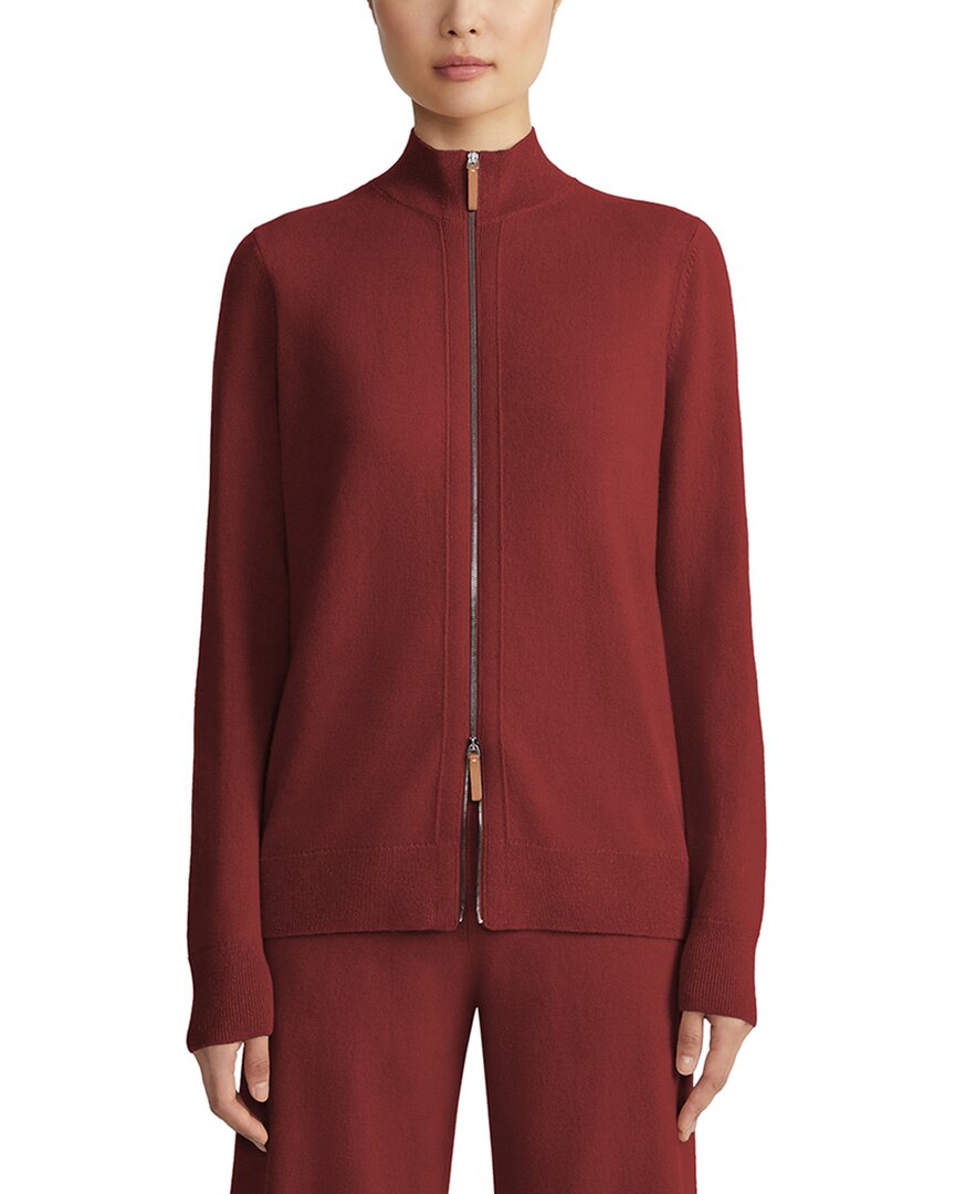 Lafayette 148 New York Zip Front Wool & Cashmere-Blend Cardigan