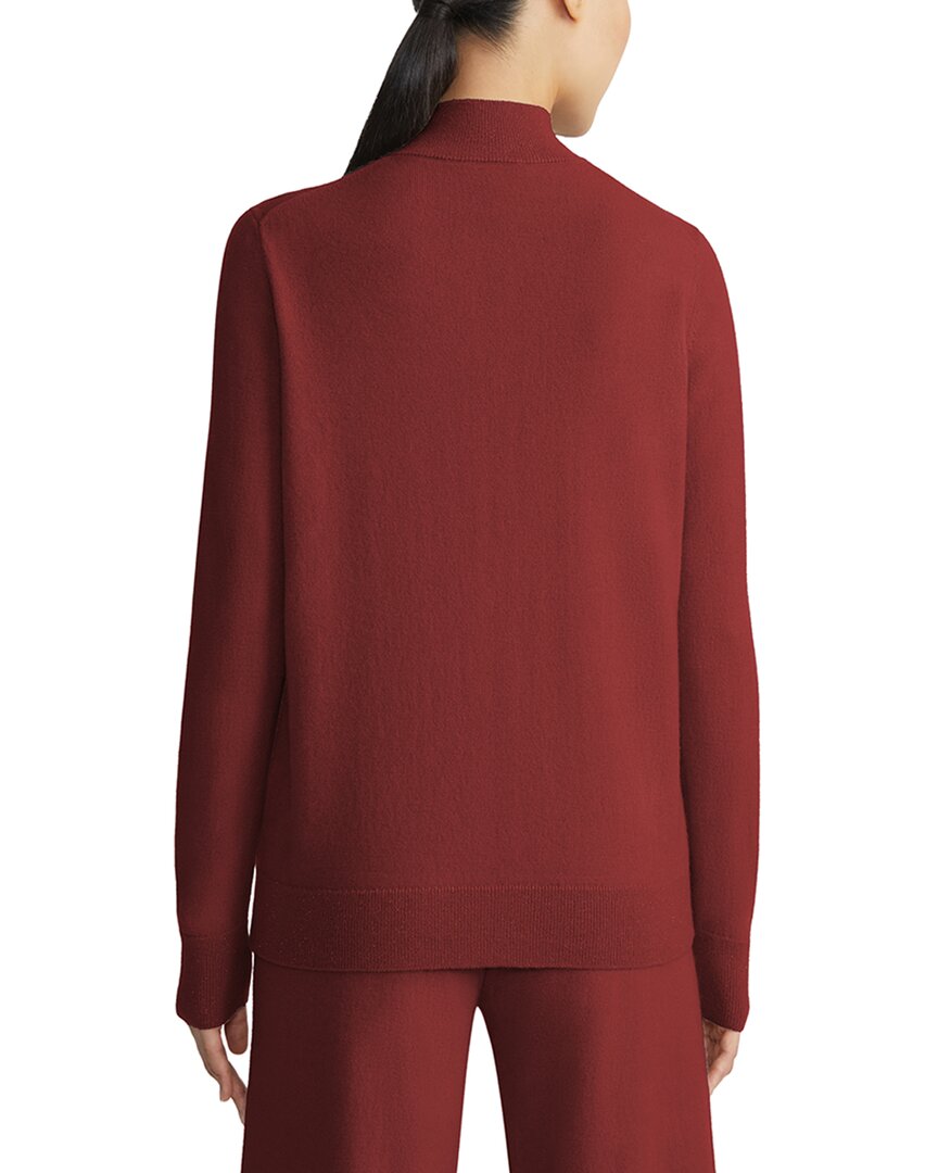 Lafayette 148 New York Zip Front Wool & Cashmere-Blend Cardigan