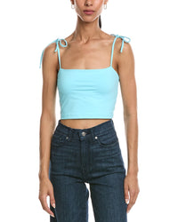 Susana Monaco Tie Shoulder Crop Top