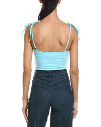 Susana Monaco Tie Shoulder Crop Top