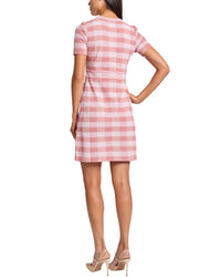 Misook Bold Plaid Tweed Knit Sheath Dress