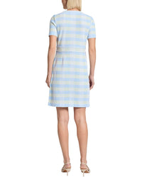 Misook Bold Plaid Tweed Knit Sheath Dress