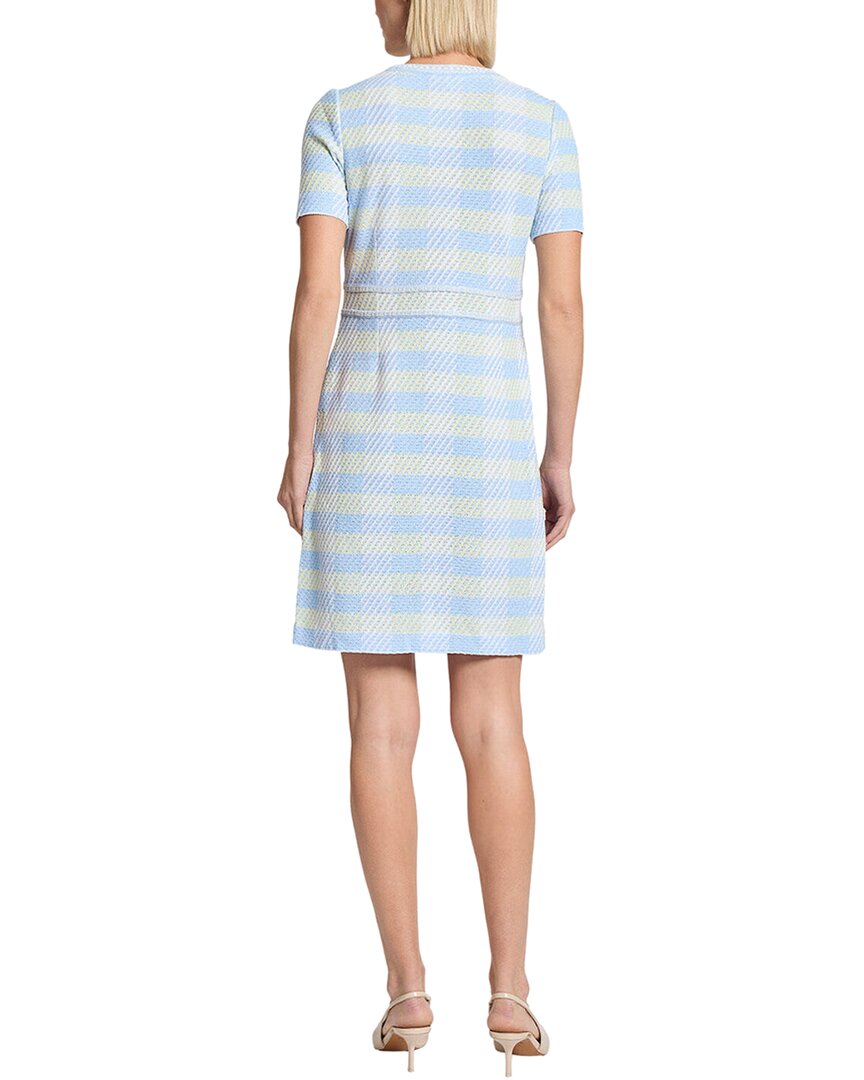 Misook Bold Plaid Tweed Knit Sheath Dress
