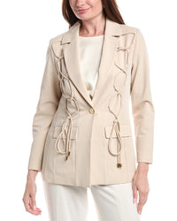 Misook Modern Single Button Jacket