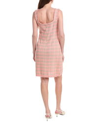 Misook Fringe Trim Tweed Knit Mini Dress