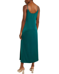 Misook Ruffled Crepe De Chine Maxi Dress