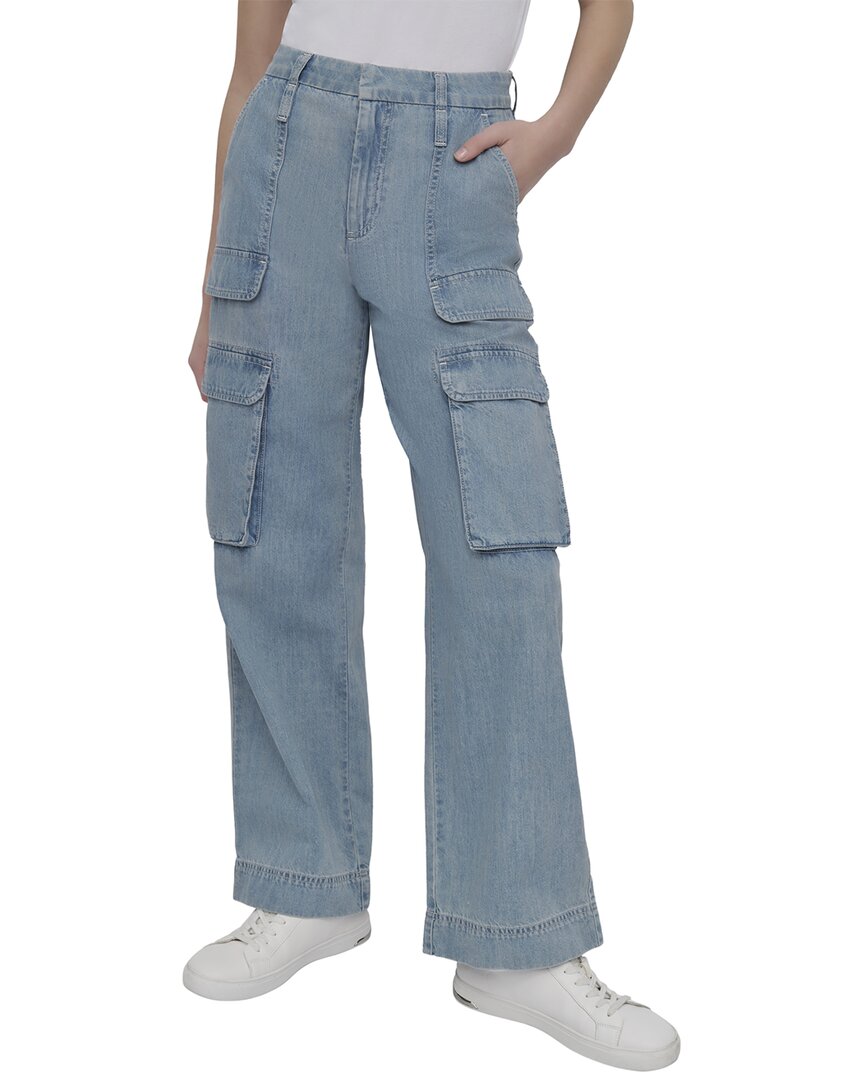 Dkny High Rise Rooftop Relaxed Straight Jean