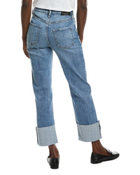 Dkny High Rise Ecru Relaxed Straight Jean
