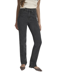 Dkny High Rise Ecru Relaxed Straight Jean