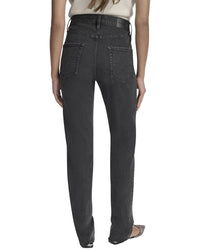 Dkny High Rise Ecru Relaxed Straight Jean
