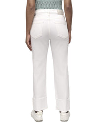 Dkny High Rise Ecru Relaxed Straight Jean