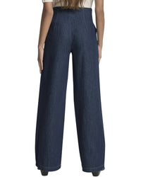Dkny High Rise Carmine Wash Wide Leg Jean