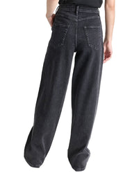 Dkny High Rise Blackout Wide Leg Jean