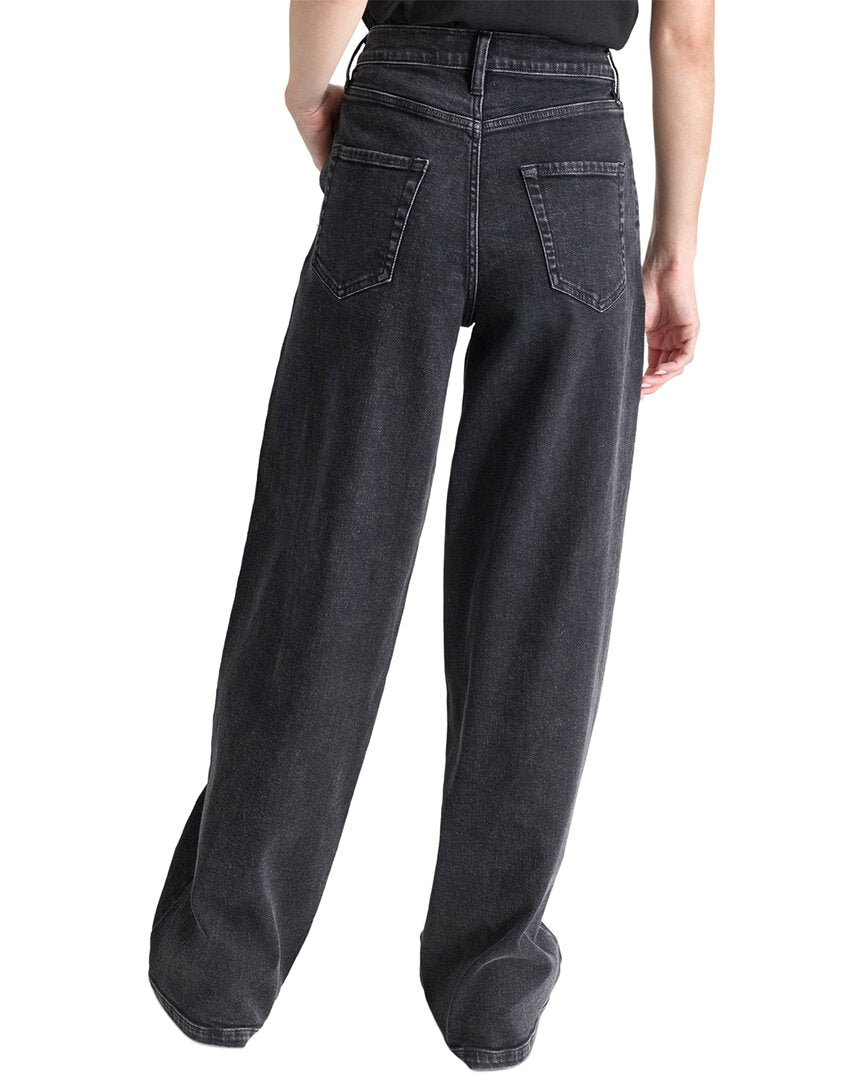 Dkny High Rise Blackout Wide Leg Jean