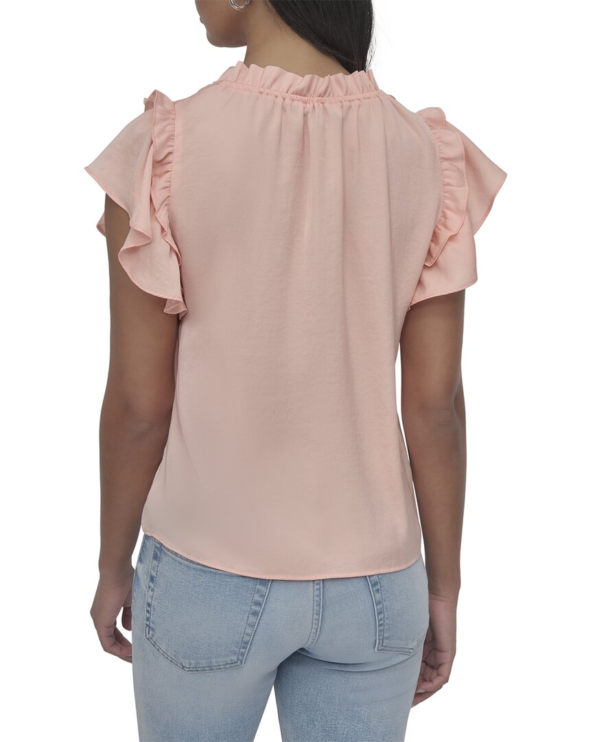 Dkny Ruffle Neck Top