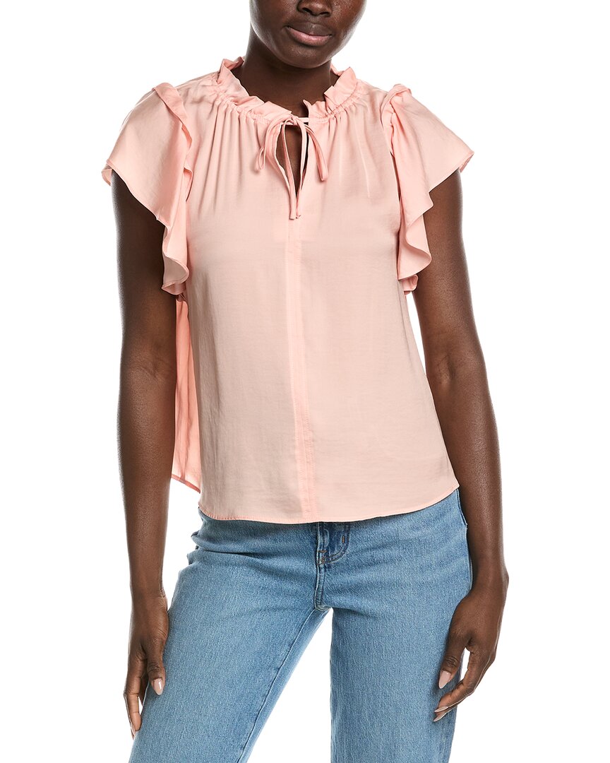 Dkny Ruffle Neck Top