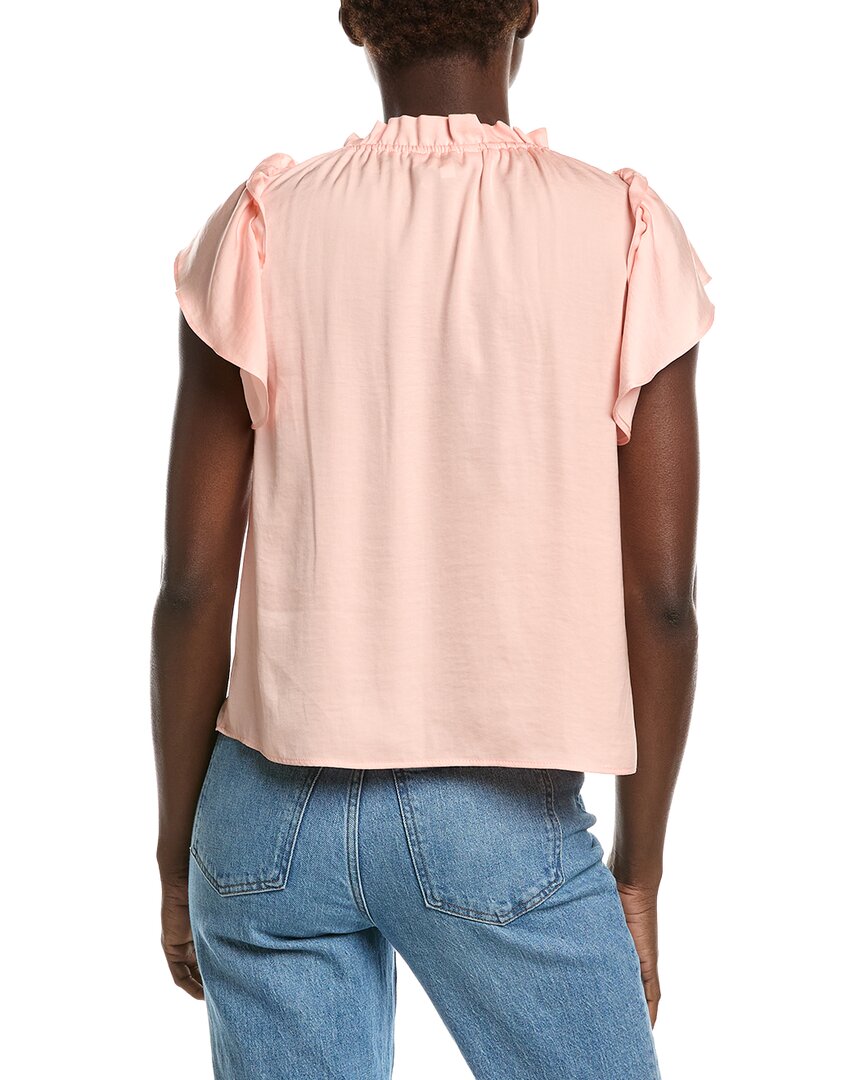 Dkny Ruffle Neck Top